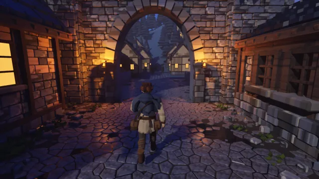 Luc runs beneath Oakhaven’s gate towards the inner lane.